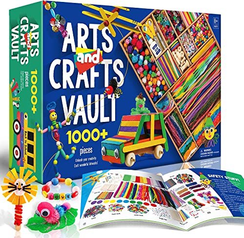 EDUMAN Bastelset für Kinder Bastelbox Bastelmaterial Set DIY Bastelkoffer Kinder Papierbastelsets für Kinder Scrapbooking Basteln Kinder Bastelbedarf für Mädchen Jungen ab 6 Jahre Geschenke