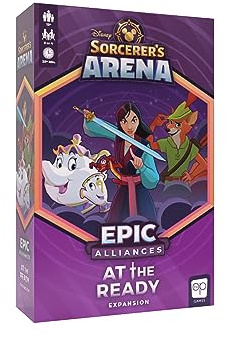 Disney Sorcerer’s Arena: Epic Alliances at The Ready Expansion | Featuring Robin Hood, Mrs. Potts, and Mulan | Officially Licensed Disney Strategy & Family Board Game | Ages 13+