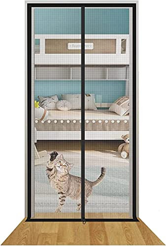 Fliegengittertür For Katzen, 85 X 205 Cm, Kratzfest, For Haustiere, Netz, Vorhang, Tür, Strapazierfähig, Haustiersichere Fliegengittertür, Freihändige Netzgittertür For Türen, Schlafzimmer, Küche ( Co