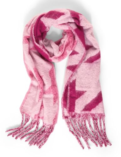 STREET ONE Damen A572156 Schal Gemustert, Peony red, A