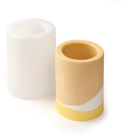 Jesmonite Moule en Silicone Porte-Stylo Rond 11 x 7,5 cm
