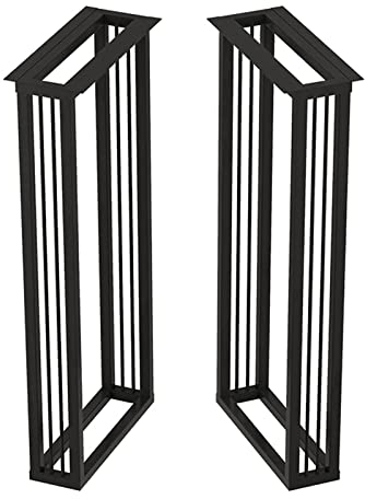 Set aus 2 Metallbeinen für Tisch, robuste industrielle Möbelbeine, Couchtischbeine, Schreibtischbeine mit rustikalem Dekor, dickeres Stahlrohr, 70 cm hoch, Tischbeine aus Stahl