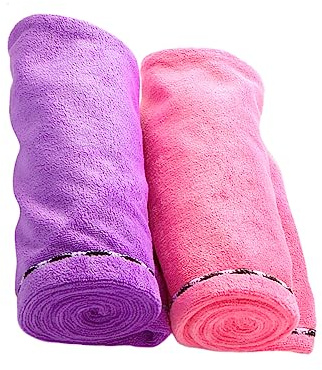 MAGICLULU 2stücke Haartrocknungskappen Aus Mikrofaser Wasserabsorbierende Haarturbane Haartrocknungshandtuch Für Heimgebrauch Fitnessstudio Und Reisen Mit Gutem Halt Und Schneller Trocknung