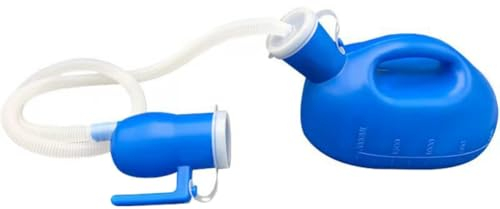iFutniew 2000 ml männliches Bett, Potty Pee Bottle Pee Collector Tragbare Urinflasche mit 160 cm Schlauch, tragbare Urinflasche, WC-Versorgung