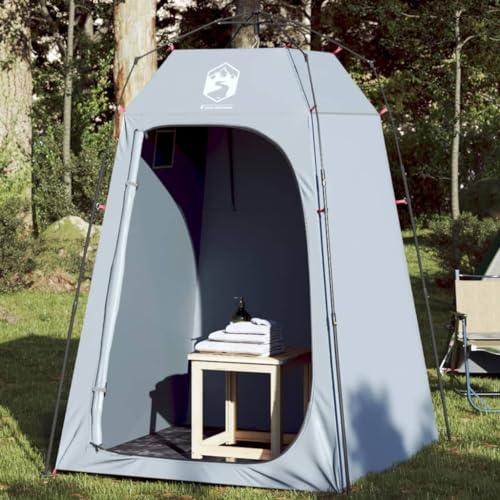 ZEYUAN Sichtschutzzelt Grau und Orange Quick Release Wasserdicht, Duschzelt Camping, Toilettenzelt, Campingtoilette, Heckzelt, Campingklo - 4004142