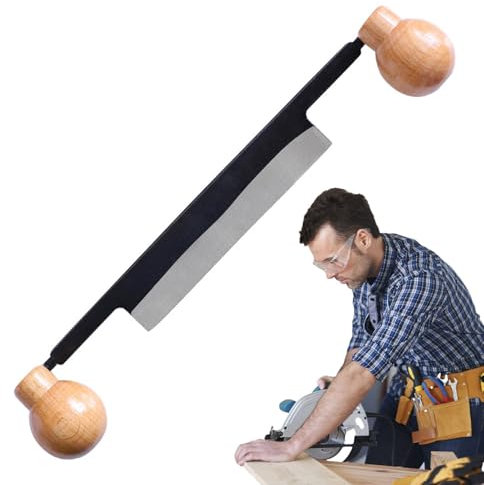 Cuchilla de descorteza – Extractor de corteza de madera, raspador de corteza con doble mango | Herramienta de descorteza para carpintería, raspador de tracción recta, herramienta de eliminación de