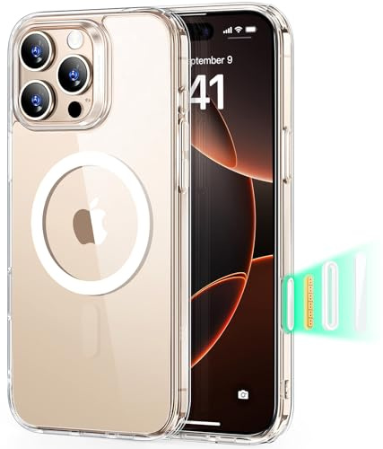 ESR for iPhone 16 Pro Max Case for MagSafe, Camera Control, Clear | Anti-Yellowing, Ultra Slim, 3X Military-Grade Drop Protection, Magnetic Phone Case, Impact Absorbing