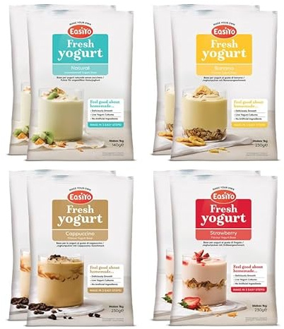 EasiYo-Paket, 8 Beutel | Jeder Beutel ergibt 1 kg Joghurt