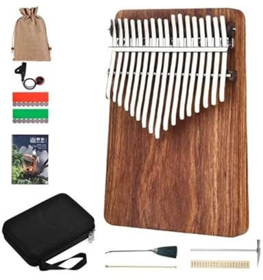 Professionelle Kalimba 17/21 Tasten Kalimba Musik Tastatur Anfänger Kalimbas Professionelle Musikinstrumente Zubehör Finger Klavier(17 Tone B)
