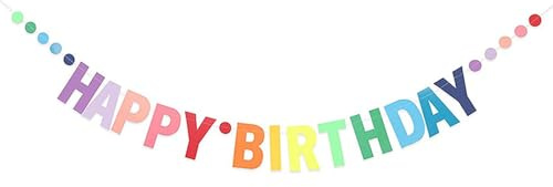 Happy Birthday Girlande, Farbe Bunt Happy Birthday Banner, Girlande Geburtstag, Happy Birthday Deko, für Erwachsene und Kinder Geburtstag Party Dekoration