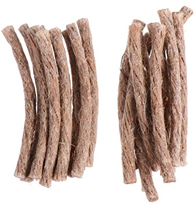 Didiseaon 10pcs Fire Starter Waxed Jute Rope Survival Wick Lighter Natural Hemp Cord for Outdoor Camping Emergency Fire Starting and Barbecue