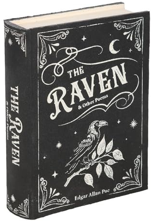 Something Different Wholesale The Raven Book Shaped Storage Box – Gothic Decorative Storage Box Inspired by Edgar Allan Poe with Hidden Compartment for Keepsakes, Jewelry & Small Valuables