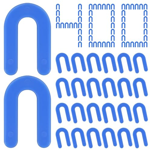 SDLDEER 400 Stück Fugenabstandshalter 1.5mm U-Form Abstandshalter Kunststoff, Fliesen Abstandshalter Nivelliersystem für Wand- und Bodenfliesen (Blau)