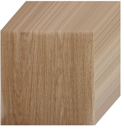 CYEER 40 stycken PVC-golvbeläggning självhäftande 30 x 30 cm, vinylgolv självhäftande vattentät halkfri, självhäftande golvplattor för kök, vardagsrum, badrum (ljus träådring)