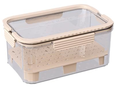 Salltuce Storage Container - Salvainsalata da frigorifero | Contenitore portatile ermetico trasparente per prodotti | Scomparti multifunzionali, contenitore per congelatore per carne, frutta, verdura