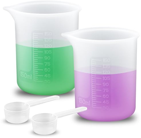 Samamoca Waschmittel Dosierhilfe 150ml & Messlöffel 30ml, Silikon Waschmittel Dosierer Set für Waschmaschine, Dosierlöffel Waschpulver & Flüssigwaschmittel, Waschmittel Dosierkugel, Präzise & Nachhalt