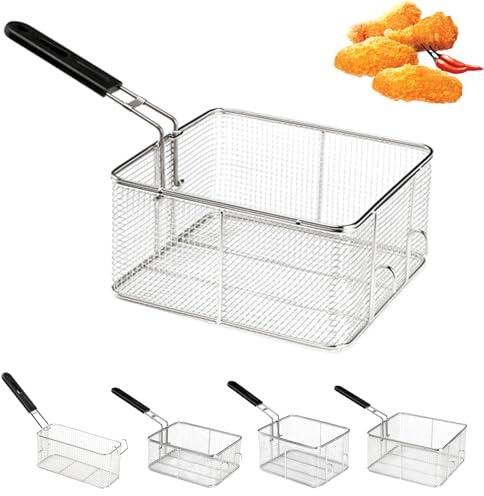 Genérico Cesta para freír Acero Inoxidable para Barbacoa, Restaurante, hogar, 6L/8 L/11L