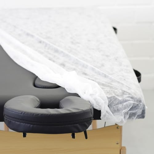 Prado Einweg Spannbezug für Massage-, Kosmetik- und Therapieliegen mit Gummizug, 50 Stück, Vliesstoff Größe L 60-70 × 170-190 cm