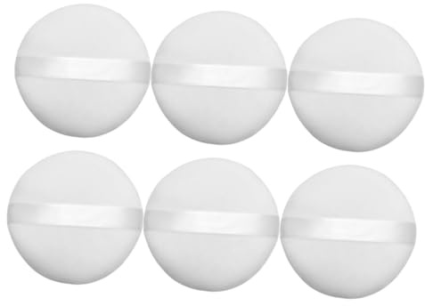 TOPPERFUN Houppettes à Poudre Souples 6 Pièces 10 Cm Grand Format Pour Maquillage Visage Peau Délicate Peluche Douce Usage Cosmétique