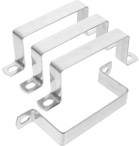 Luxshiny Colliers Serrage Tube Carré Nylon Lot de 4 Blanc Support Fixation Murale pour Tuyaux Eau Poteaux Clôture Adapté Fixation Murale et Poteaux