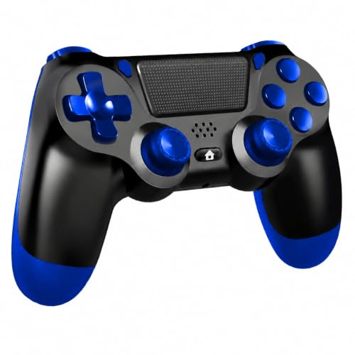 BJXOZ Mando Inalámbrico para PS4, con Vibración, Sensor de seis ejes, Giroscopio, Clavija de Audio, Panel Táctil, Compatible para PS4/Slim/Pro/PC