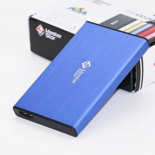 MasterStor 250 GB Portable Hard Drive USB 3.0 super-schnelle Festplatte für Windows, Mac und das Mac Adressbuch Externe Festplatte Laptop blau