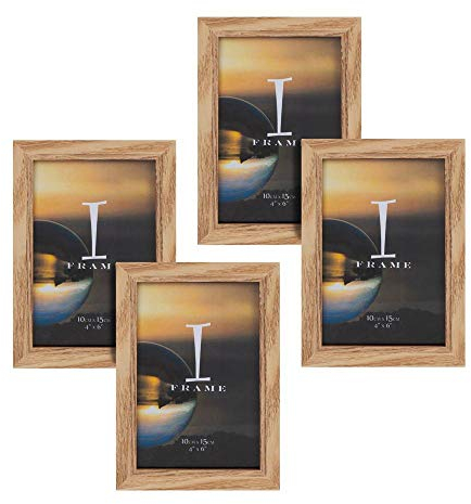 Widdop 4' x 6' - iFrame Set of 4 Photo Frames Oak Finish