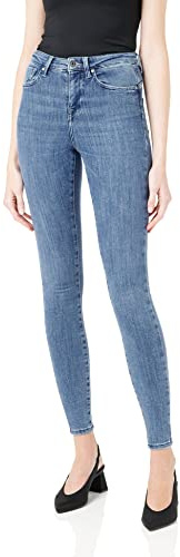 Only Onlpower Mid Push Up SK Rea2981k Noos Jeans Skinny, Light Blue Denim, 36W / 30L Donna