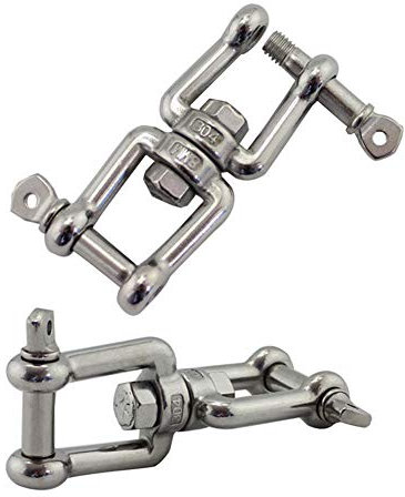 NANANA Drehwirbel Edelstahl von Hängesessel, Boxsack, Schwenkgrill, Schaukel, Bequemes Sicheres(2 Stck),12mm