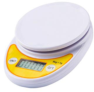 Balance de cuisine Balance électronique de haute précision Gamme de pesée 1 g 1 g-5 kg ​​Taille 11.5 * 16cm Unité G/LB/OZ Ménage petite boulangerie échelle alimentaire