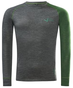 Black Crevice Herren Langarmshirt aus Merino Wolle
