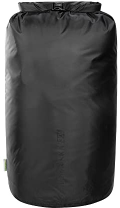 Tatonka Packsack Dry Sack 30l - Wasserdichter Packbeutel mit Rollverschluss und Steckschließe - Aus recyceltem Polyester - 30 Liter Volumen (schwarz)