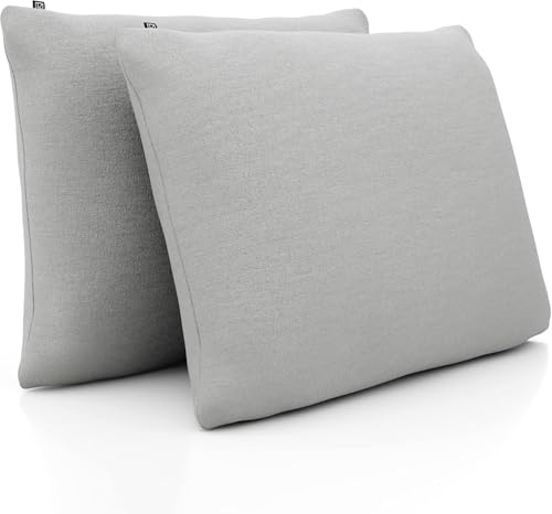 DYNMC you Set Di Cuscini Per Divano Grande, Morbido Rivestimento in Cotone, OEKO-TEX - Confortevole Cuscino Decorativo, Media Durezza (60, Centimetri, 80, Centimetri, Grigio)