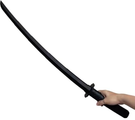 NETFEN 3D Gravity Retractable Katana cos Swinging Sword Long Sword Decompression Trick Model Toy (Black)