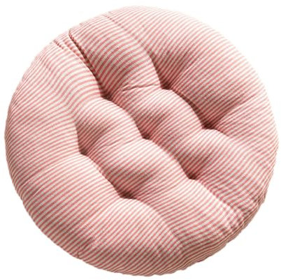 DOTBUY-SHOP Chair Cushions, Non Slip Garden Chair Cushions Round Seat Pads Comfortable Chair Pads for Children, Adult Seat Cushions for Dining Chairs (40x40cm,pink stripes)