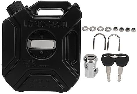 3 Liter 0,75 Gallonen Kraftstoff Kanister Benzinkanister Kraftstoff Öl Benzinkanister Schwarzer Nottank Offroad-Nottank für Auto Motorrad UTV ATV Dirtbike