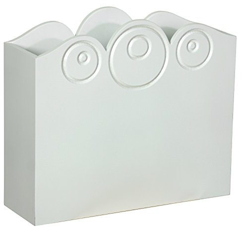 DRW Revistero Madera Blanco con circulos fabricacion Nacional 40x13x35 cm