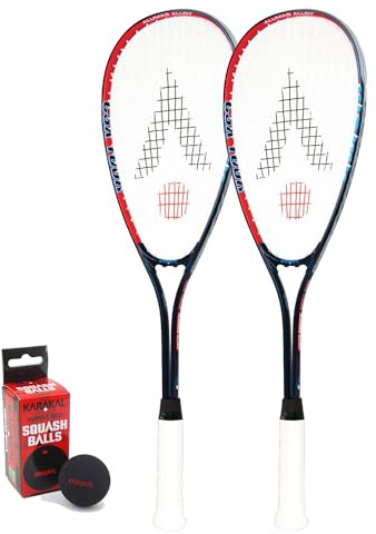 Karakal Tour Squash Racket including Karakal Squash Balls (Single or Twin Racket Sets Available)