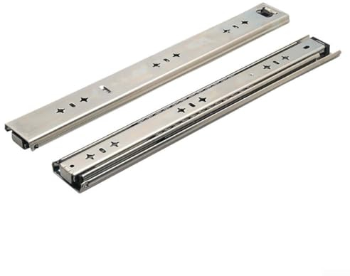 Schubladenschienen, untere Schubladenschienen, robuste untere Schubladenschienen, dreiteiliger Puffer und dämpfende Gleitschiene, Heimteile (500 mm)