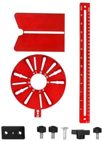 Maschera per fresatrice, maschera per taglio di cerchi per fresatrice | Strumento Jig per router per la lavorazione del legno | Guida per fresatrice multifunzionale in lega di alluminio per tagliare l