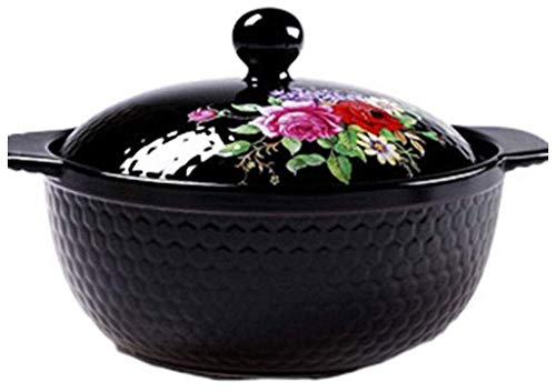 CNBYDK Olla de cerámica para cocinar cazuela, Olla de cerámica de Alta Temperatura para estofado, Olla para Sopa, cazuela grande para el hogar