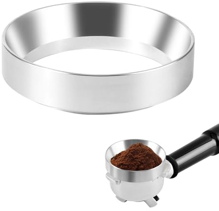 TYSM-CC Dosierring 58mm mit Magnet, Barista Kaffeetrichter aus Aluminium | Spritzschutz Dosierhilfe für Siebträger, Espresso, Kaffeezubereitung und French Press