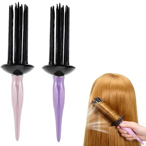 HJIAMA 2 Stück Curly Hair Brush Comb, Hair Fluffy Lockenbürste, Tragbarer Curly Brush, Einzigartiges Design mit Langen Zähnen, Stylingbürste Haarstyling Werkzeuge für den Einsatz im Friseursalon
