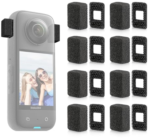 Mic Wind Muff for Insta360-8Pcs Wind Muff for Insta360 X3 X4, Premium Wind Noise Reduction Cover for Crisp Audio, Easy Installation and Durable Design, Compatible X3 or X4 Camera