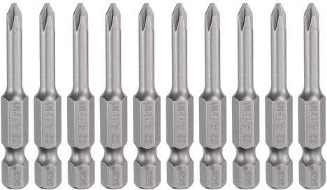 QUARKZMAN 10Pz #1 Punte Cacciavite Phillips PH1 1/4 Gambo Esagonale 2 (50mm) Lungo Acciaio S2 Magnetiche Inserti per Avvitatore per Cacciavite Elettrico Punte Trapano 0.157 (4mm) Asta