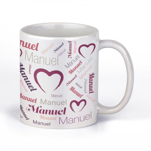 gravur-fabrik Personalisierte Tasse mit Namen/Namenstasse mit Wunschname/Kaffeetasse (Love Rot)