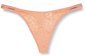 Calvin Klein Kvinnors Doppade String Stringtrosa, Orange (Korall Pop), M