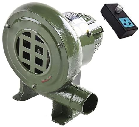 BBQ-tillbehör, elektrisk Blacksmith Forge-fläkt med regulator, 220 V centrifugalfläkt av gjutjärn, utomhus, bärbar pumpfläkt, matlagningsluftblåsare,