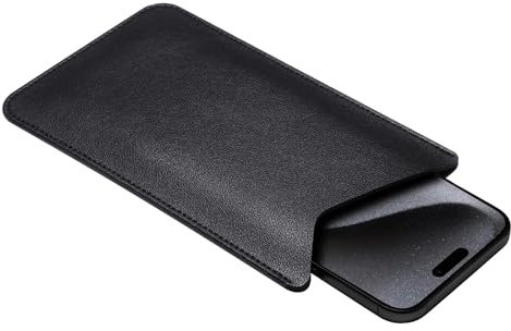 Handyholster Universelle stoßfeste Handytasche aus Leder, kompatibel mit iPhone 16 15 14 13 12 Pro, kompatibel mit Galaxy S25 S24 S23 S22, Sockenhülle for Outdoor-Sportarten beim Skifahren Schutzhülle