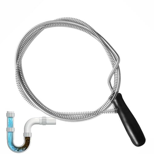 Drain Snake Clog Remover Tool - 1Meter Flexible Sink Unblocker for Kitchen & Bathroom, Hair Clog Remover Drain Auger Brush for Shower, Bathtub, Toilet, Pipes & Plumbing Cleaning 1PC